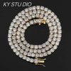 Full diamond tennis necklace zircon chain American Cuban hip-hop men and women
